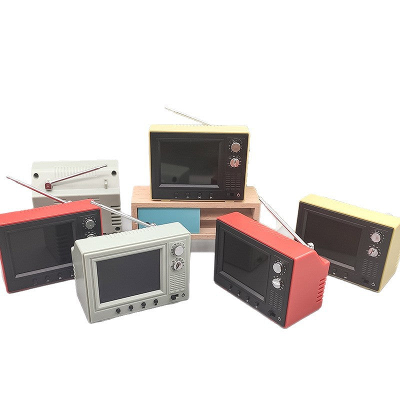 1:12 Scale Mini Playable TV Dollhouse Accessory for OB11 Dolls - Miniature Gachapon Decoration