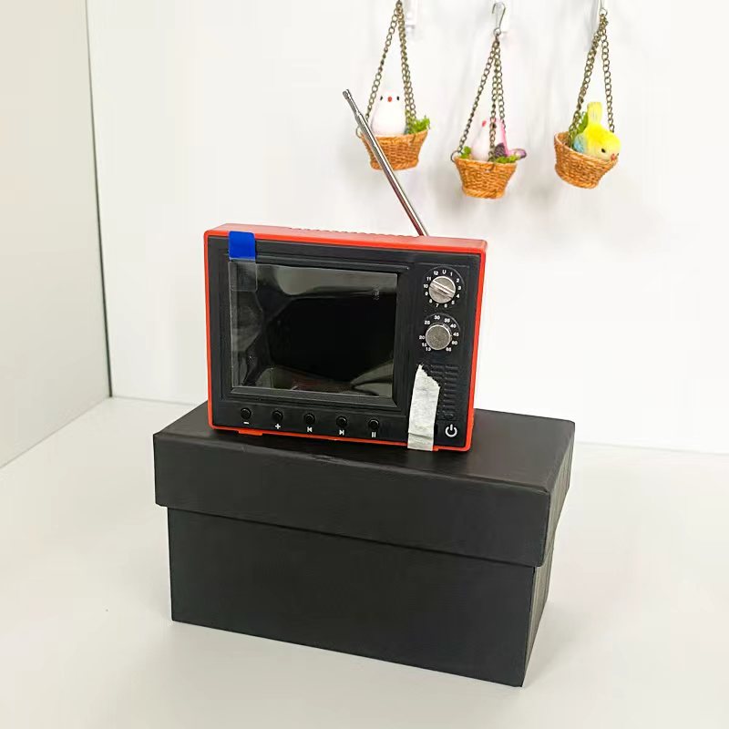 1:12 Scale Mini Playable TV Dollhouse Accessory for OB11 Dolls - Miniature Gachapon Decoration